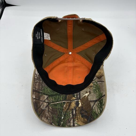 Under Armour Hat Cap Adult OSFA Adjustable Camo Orange‎ Snapback - Picture 8 of 11